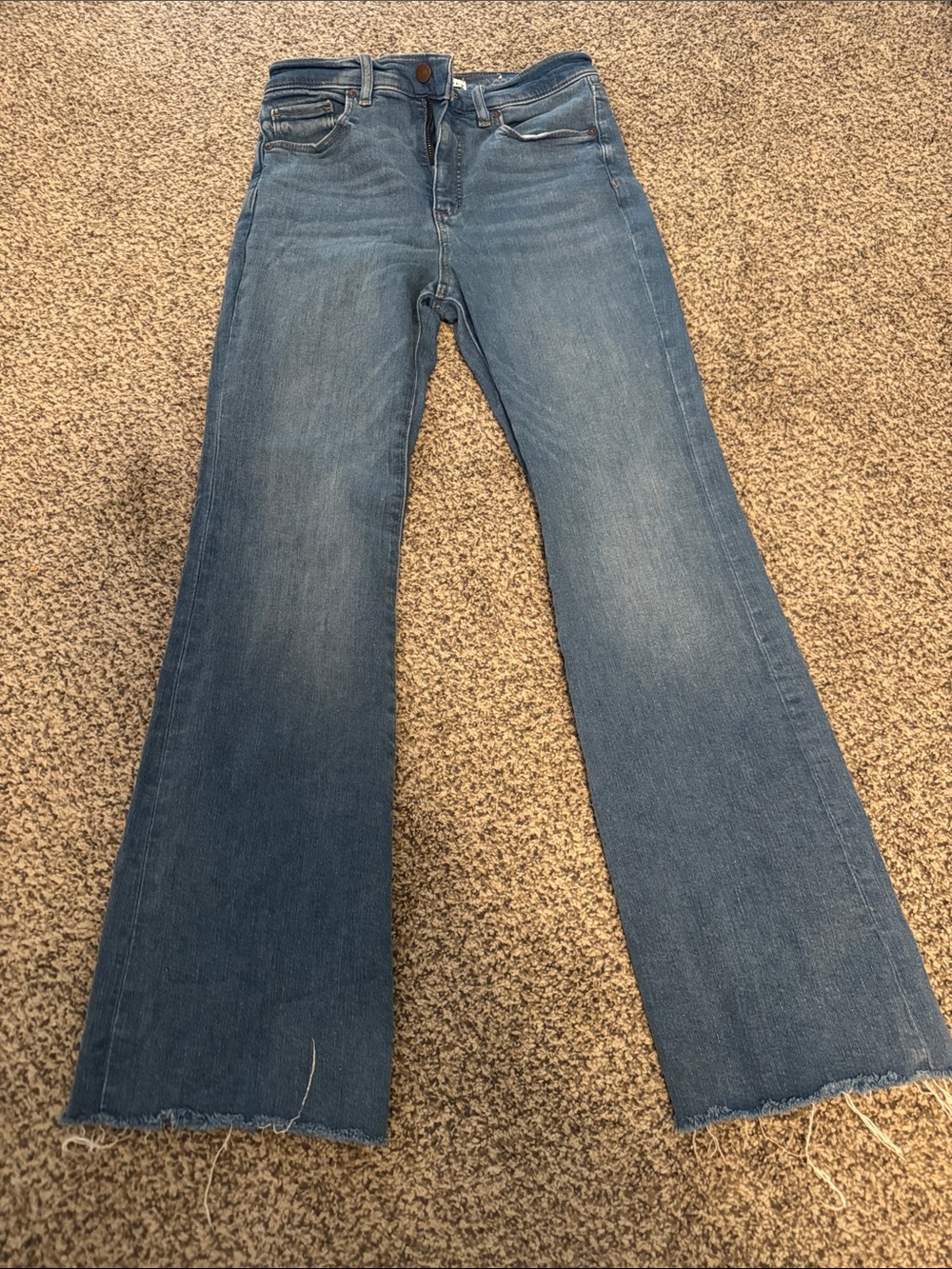 LOFT Petite Women’s High-Rise Flare Jeans - Medium Blue Wash